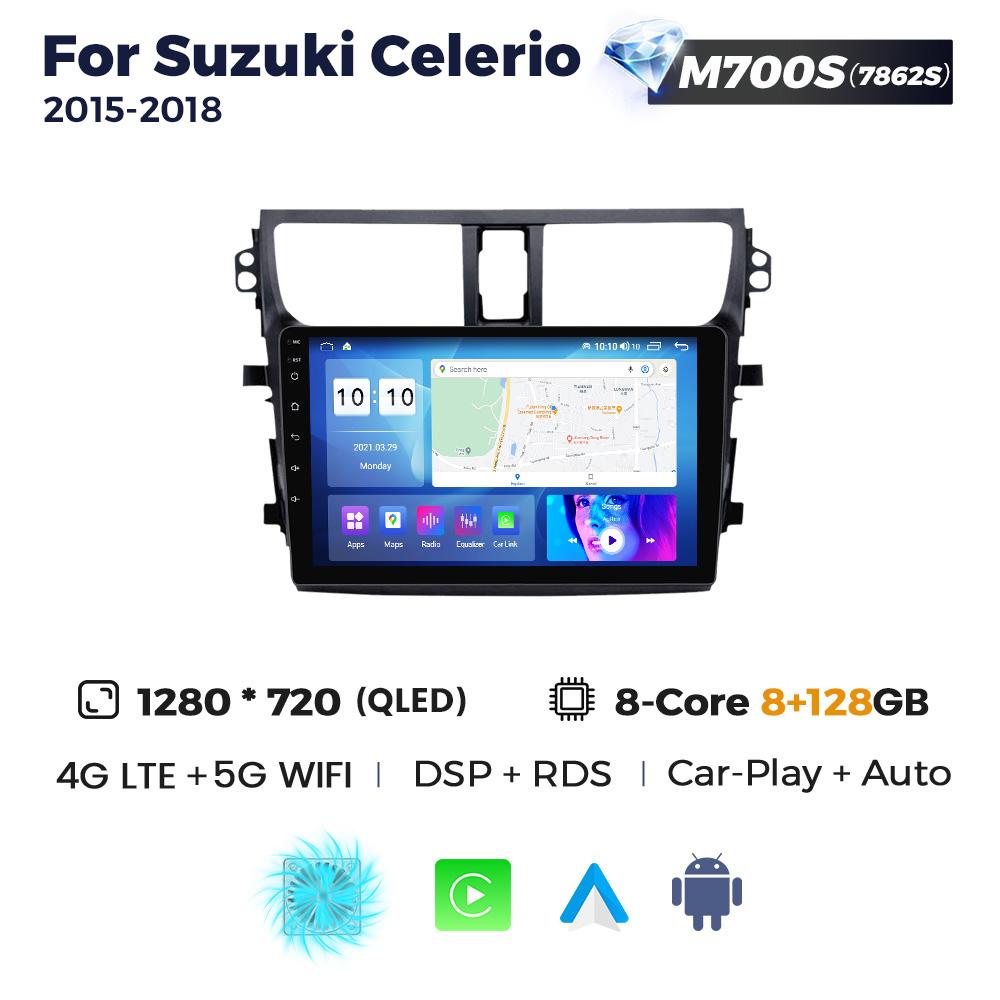 8-Core 2Din Android Car Radio Stereo Multimedia Video Player For Suzuki Celerio 2015-2018 GPS Navigation Wireless Carplay Auto