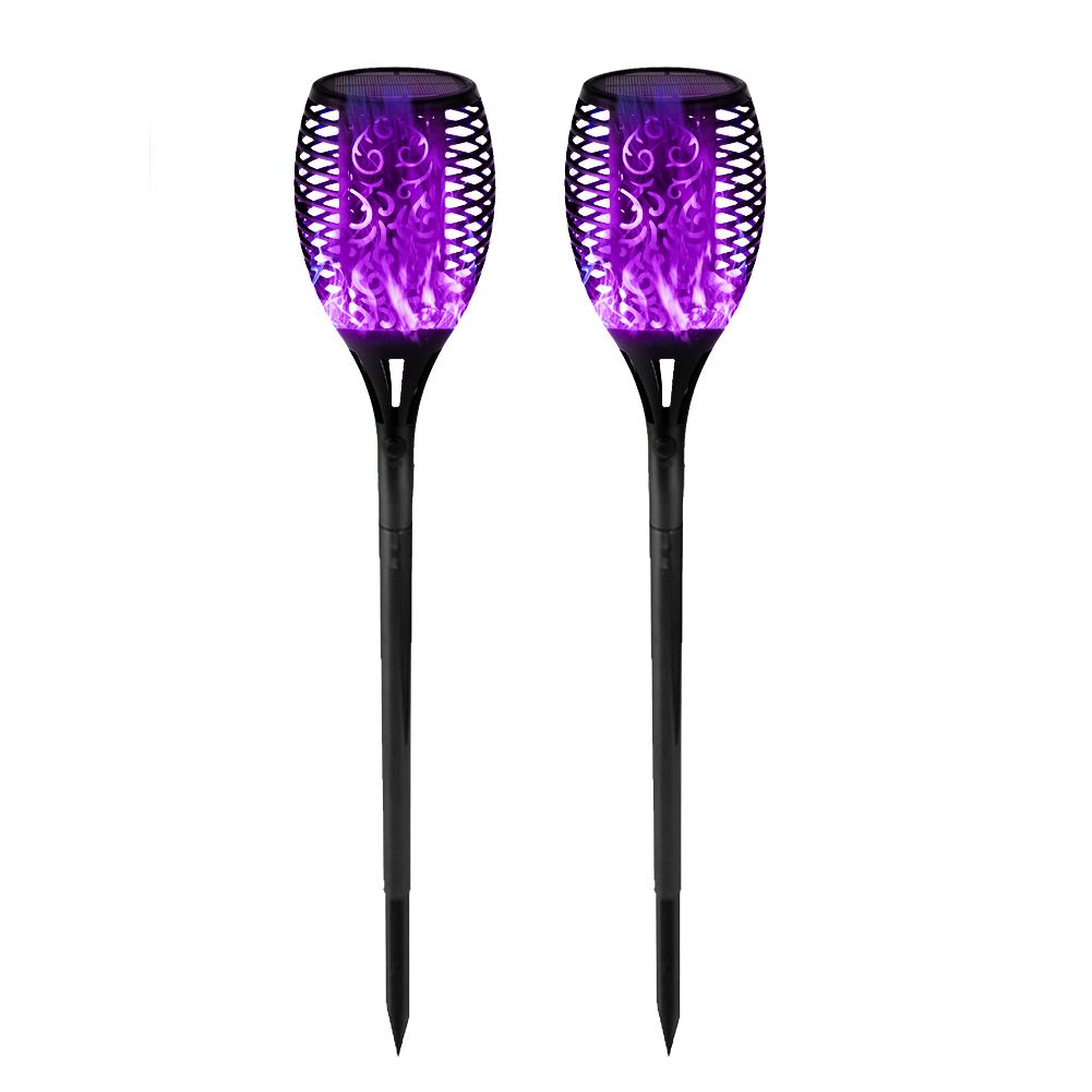 12LED Flame Torch Light Solar Charged Night Light Beautify Lawn Pathway Tools