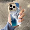 Phone Case: 2D Flat Lambskin Suitable for iPhone 18, 17, 16, 15, 14, 13 Pro Film Protective Case,gradient Kitten, Christmas and Halloween Gift