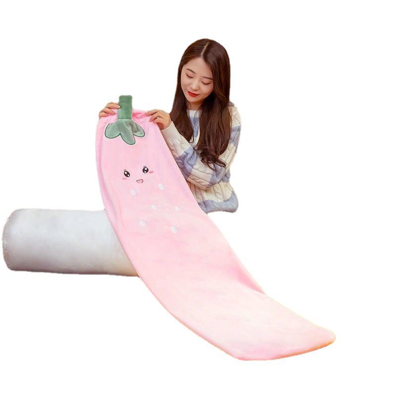 Washable Cylindrical Bolster Pillow for Sleeping, Leg Clamping, and Back Support