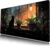Japanese Anime Kawaii Cat Large Gaming Mouse Pad Xxl Nonslip Rubber Keyboard Mats Computer Laptop Office Desk Decor