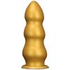 Big Gold Silicone Ribbed Anal Dildo Realistic Penis Sex Toy for Couples Fisting Big Dick BDSM