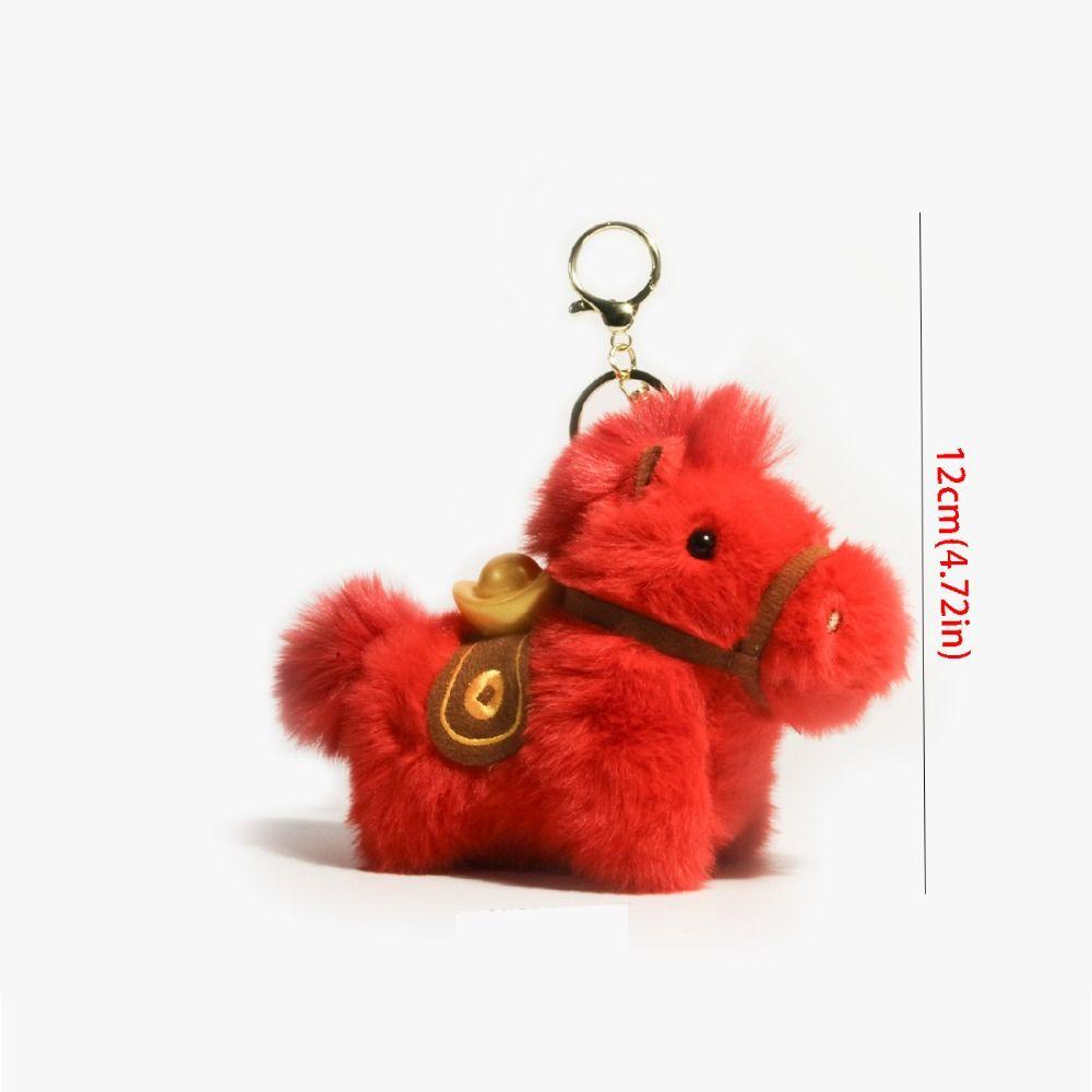 Mascot Dolls Pony Pendant Yuanbao Stuffed Animal Keyring Chinese New Year Gift  Festive Decor