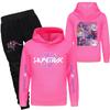 Children's Hooded Top And Pants Two-piece Tracksuit Set Long-sleeved Printed Sweatshirt Set