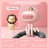 USB Flexible Air Conditioner 3600mAh Chargeable Stroller Cooling Fan 130° Auto Rotation 4-gear Wind Handheld For Outdoors Quiet