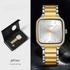 Men's Quartz Watch New Fashion Box Set Cufflinks Ring Fashion Set Box Watch As A Gift for Men's Gift Box