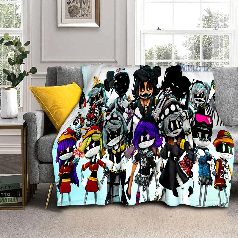 2025 New Style 3D Murder Drones Uzi Cartoon Soft Blankets,Throw Blanket Comfortable Blanket for Picnic Beds Sofa Home Bedroom