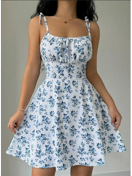 2026 Summer European & American Women's Spaghetti Strap Casual Mini Dress