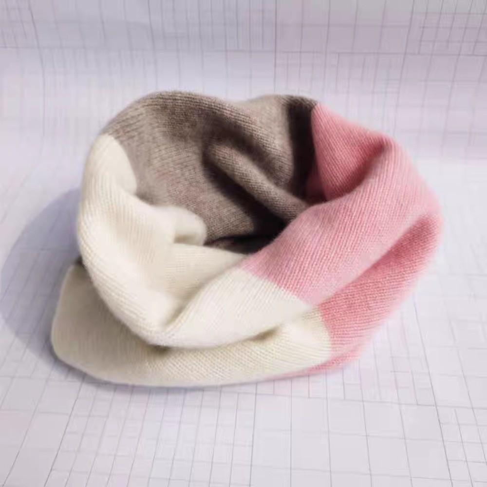 Windproof Infinity Scarf Splicing Color Loop Neck Gaiter Soft Neck Collar Autumn Winter