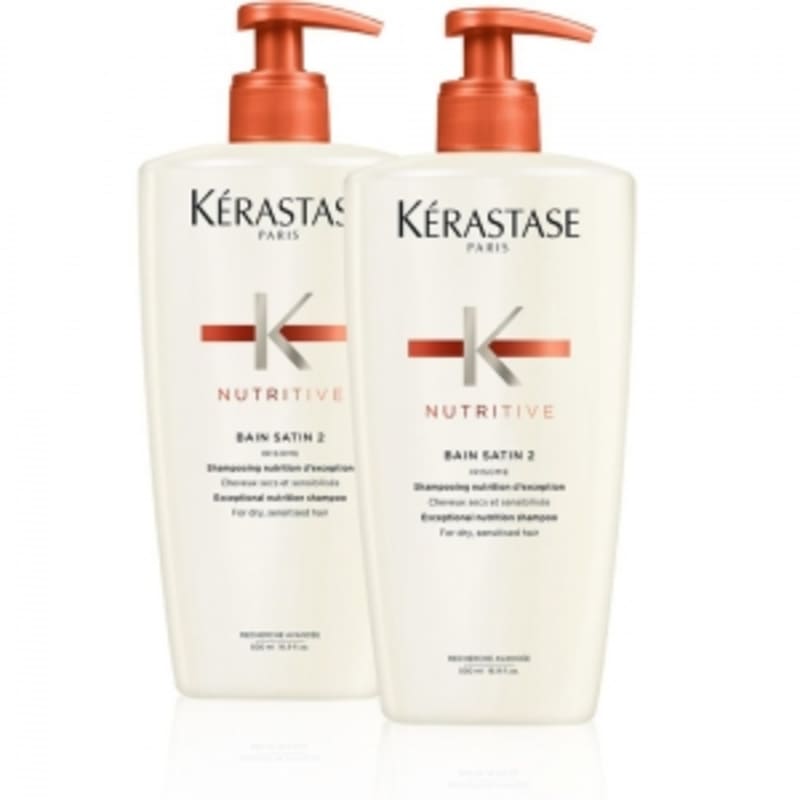 

Kérastase Nutritive Vaun Satin 2 Nourishing Shampoo 500 ml * 2 (for dry, sensitive hair)