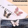 Fashionable Butterfly Shape Jeans Buttons Fixed Waist Tightening Tool Pants Pins Adjustable Fixed Waist Buckle Scarf Fastening