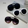 Oversized Round Sunglasses UV400 Fashion Double Bridge Gradient Candy Colors Men Women Shades Trendy Eyewear