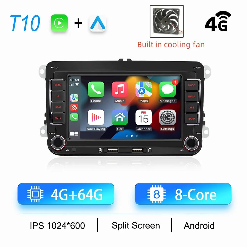 

4G Android Car Radio Apple Carplay для Volkswagen Golf Polo Jetta Passat B6 B7 CC Skoda Мультимедиа Авто Стерео GPS Навигация