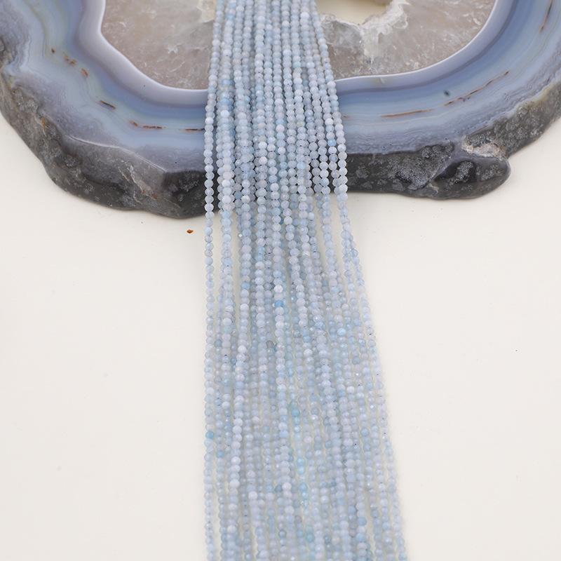 

Аквамарин Граненый Круглый Бусина Браслет Ожерелье Ключица Цепочка Ювелирные Аксессуары