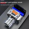 1 Set Fishing Miner Lamp High Brightness Rechargeable Smart Battery Display Illumination Head-mounted Small Flashlight for Outdoor