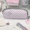 Large Capacity Multi-Layer Pencil Pouch Polka Dot Print Shell Shape Cute Stationery Organizer for Girls School Office