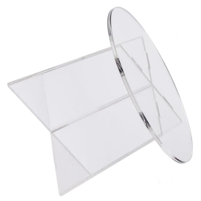 T02C!Acrylic Planter Stand For Indoor Plant Desktop Round Plant Flower Pots Display Holder Shelf Outdoor Plant Stand прозрачный