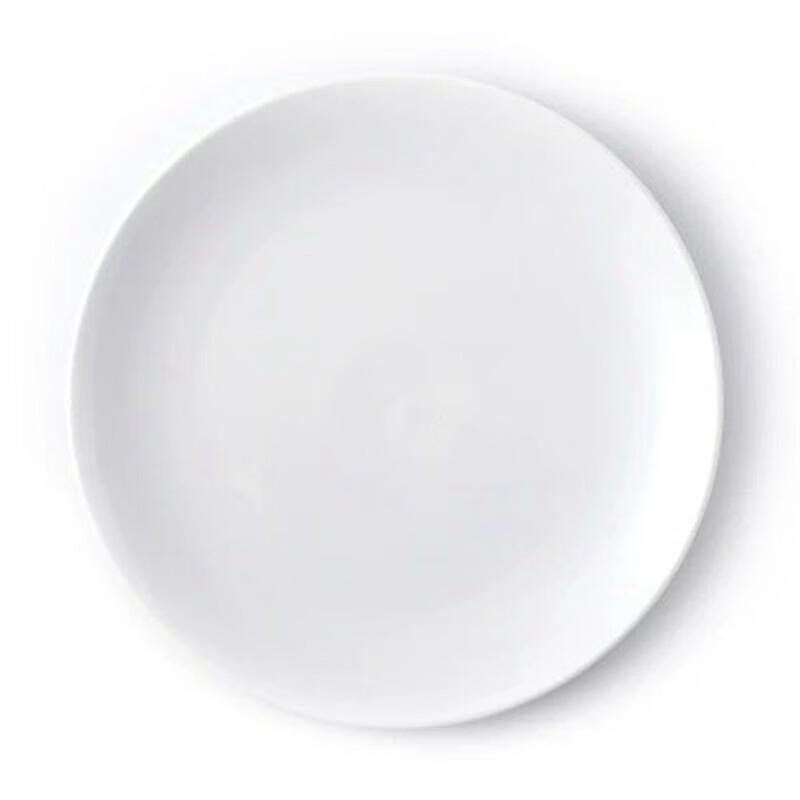 Fuao 10-inch White Ceramic Shallow Dinner Plates (4-Pack)