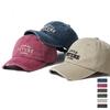 Trendy fashion hole washed old baseball cap spring and summer street versatile men's and women's green sun hat
