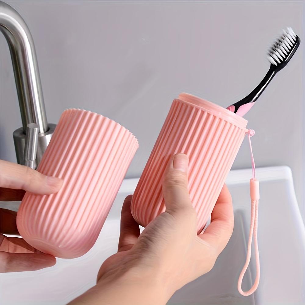 Travel Toothbrush Holder with Cup Portable Toothbrush Case with Rinse Cup for Bathroom Essentials and Travel