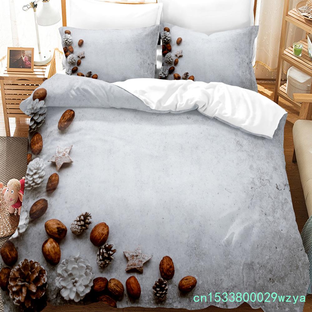 3PCS Succulent Plants Bedding Sets Home Bedclothes Super King Cover Pillowcase Comforter Textiles Bedding Set