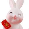 Statue, Little Bunny Figurine, Resin Sculpture for Home Holiday Decoration