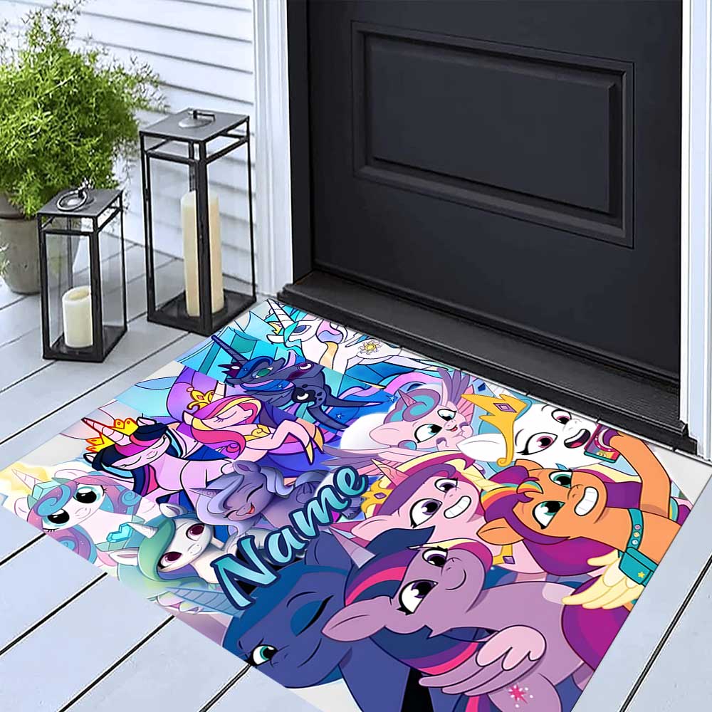 Little Pony (9) Customize your name rug, office chair cushion, home bedroom living room gift.