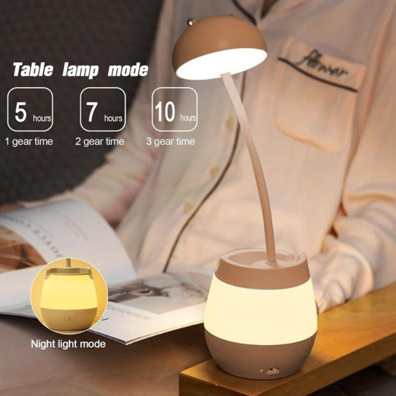 LED Desk Lamp with Pen Holder Battery Table Lamp Dimmable Dimmable Battery