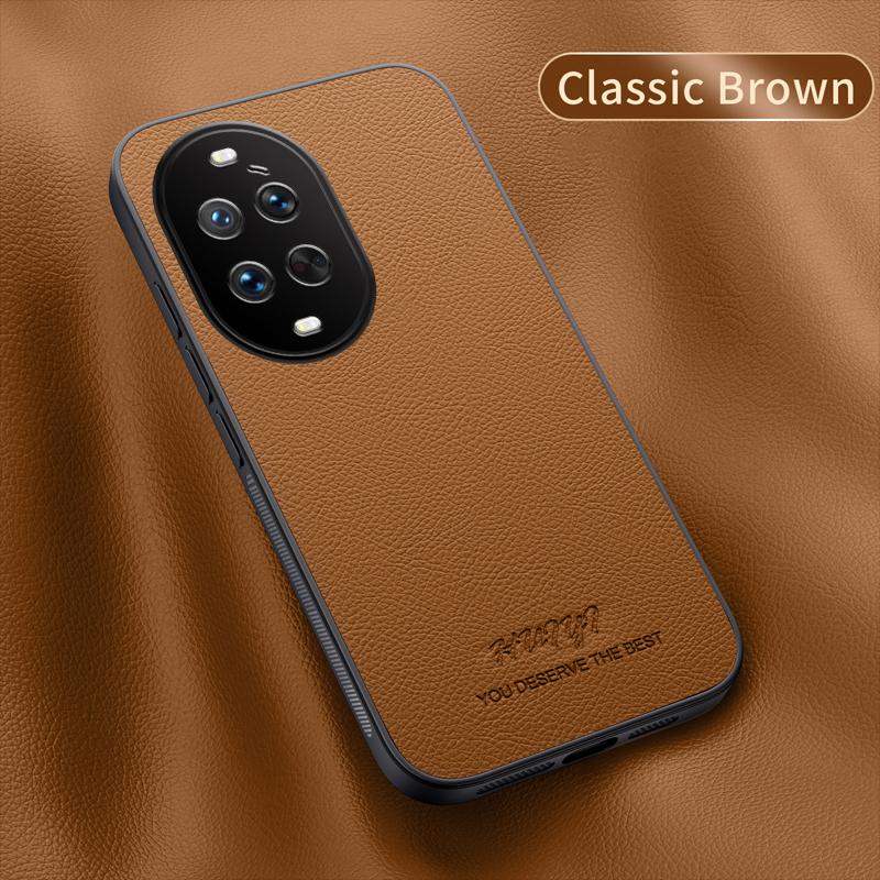 

Magsafe Leather Case for Huawei nova 14 Ultra Pro 5G Car Magnetic Holder Wireless Charging Silicone Hard Phone Cover nova14Ultra nova 14 Pro коричневый