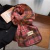 Autumn and winter warm British Christmas plaid red scarf men and women couples enlarged shawl scarf imitation cashmere scarf