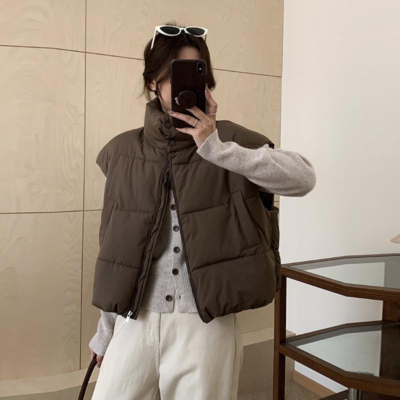 Down Cotton Clothes, Vest Women's Short Versatile Cotton Clothes, Vest, Winter New Sleeveless Vest, Vest Jacket Tide
