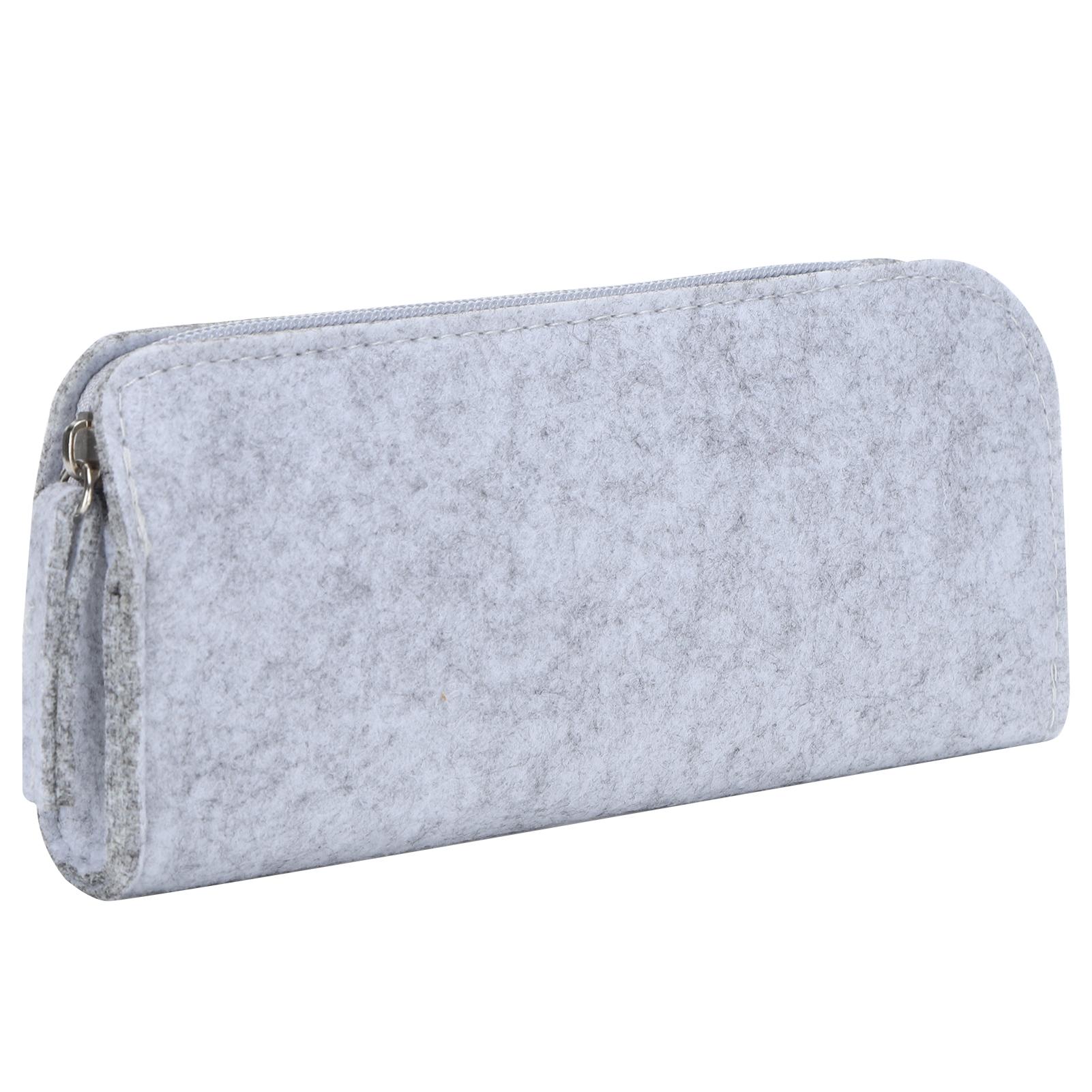 

Пенал для хранения фетровый пенал утолщенный плоский пенал для кистей пылезащитное хранение инструментов(Темно-серый )