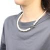 Shop Made in Japan Genderless Pearl Shell Pearl Metal Allergy Friendly jen01 7mm 45cm [Jewelry M] Necklace, Mantel, Simple, Men's, Women's,