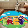 Tele-tubbies Celebration Round Rug for Livingroom,Bedroom, Palyroom, Chair Rug, Area rug, Circle Carpet, Large Size Fan Christmas gift