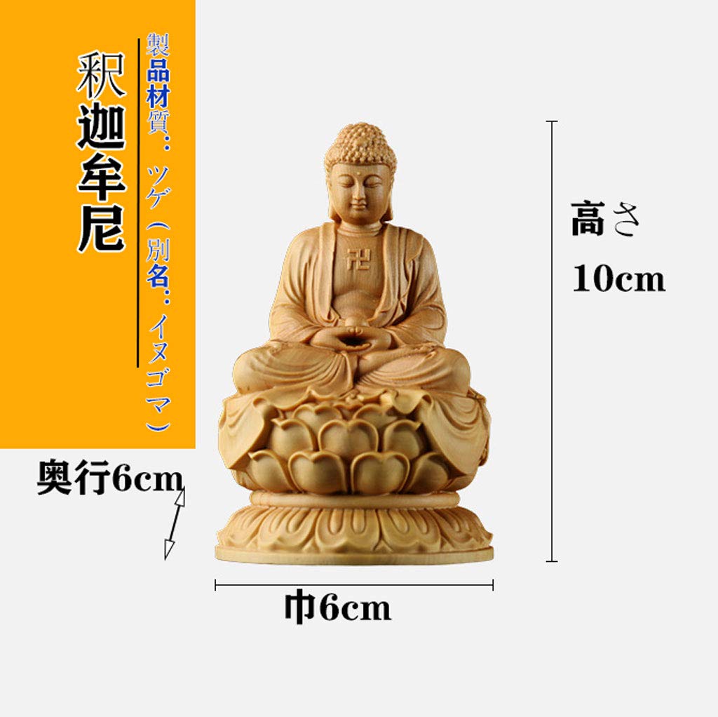 Buddha Shakyamuni Buddha Soto Zen Shakyamuni Buddha Sitzende Statue Buddha Lotus Hohe Qualität Natur Buchsbaumholz Tathagata Buddha Geschnitzter Buddha Holz