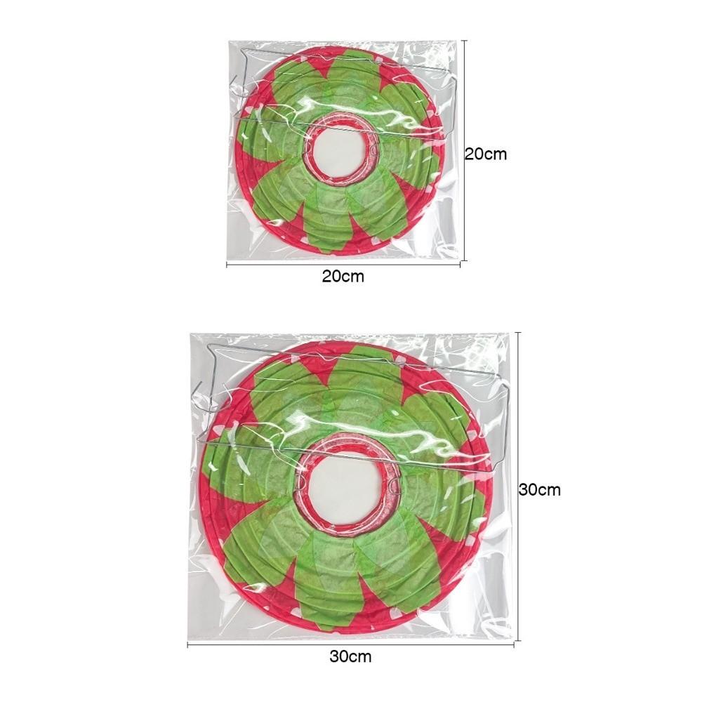 3PCS 3D Design 3D Strawberry Lantern Pink Red Color Children's Lantern Paper Lantern  Girls Party