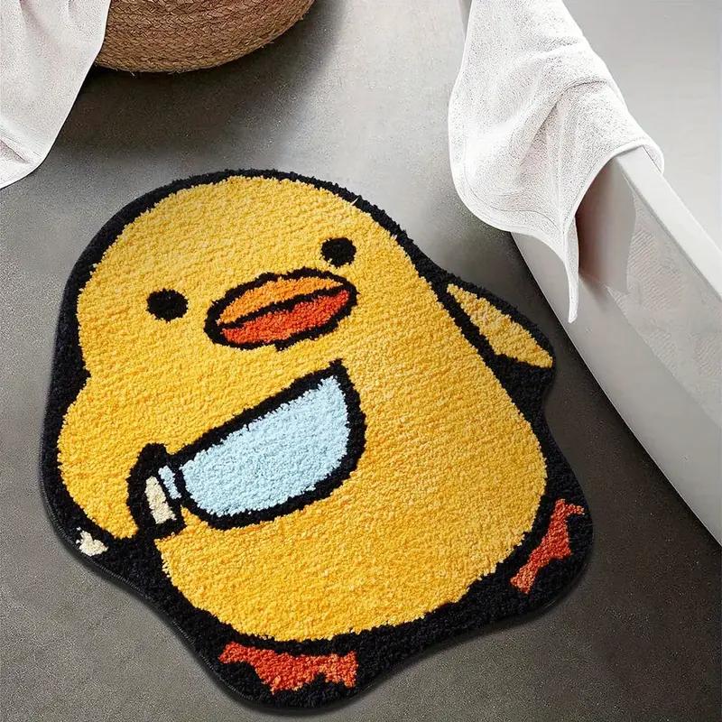 Cute Duck Bathroom Mats Are Machine Washable, Suitable For Home Decoration, Bedroom Carpets, And Living Room Carpets