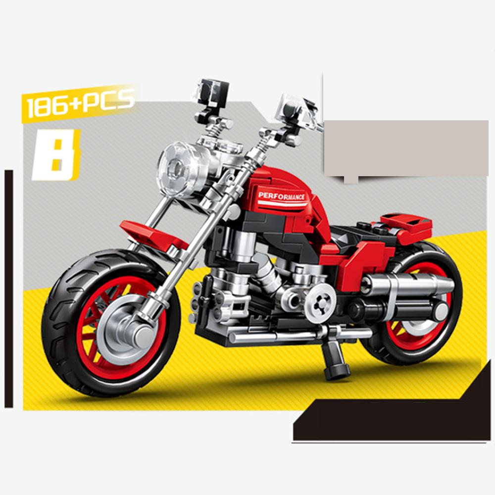 Motorcycle Building Blocks Puzzle Assembled Model Compatible with Brand Small Particle Toys for Children Adults Birthday Gifts