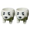 Dog Shaped Planter 2 Pcs Pot, Funny 3D Printed Animal Planter, Healing Desk Decor Cute Puppy Flower Pot for Home Office Indoor Outdoor Micro Landscape