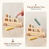 Baby Wooden Bouncing Toys Car Animal Bus Shaped Newborn Education Sensory Puzzle Hand Eye Coordination Training Toys Baby Gifts