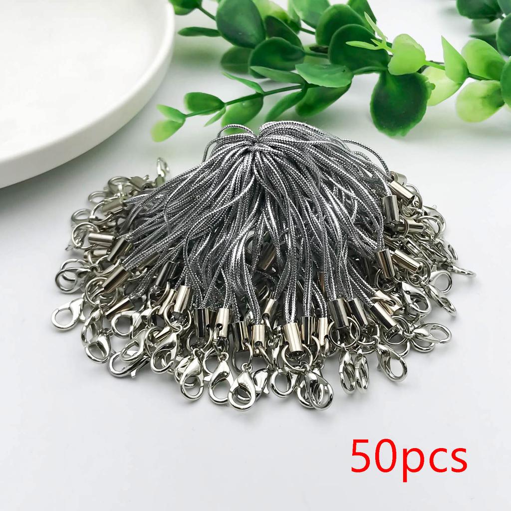 20/50Pcs Lobster Clasp Lanyard Strap Cord Mobile Straps Charm Nylon Key Ring Chain For DIY Jewelry Making Accessories