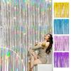 6Pcs Transparent Stage Background Curtains For Birthday Party Wedding Decoration Easy To Hanging Ornament