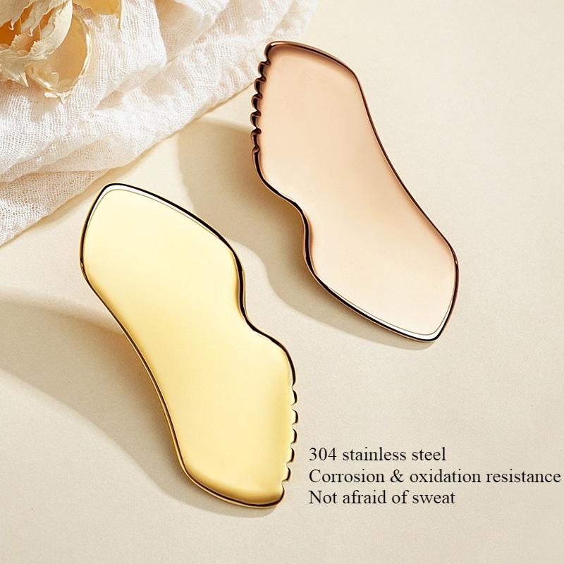 Stainless Steel Scraping Board, Back Massage, Facial Scraping, Special Metal 304 Stainless Steel Gua Sha Tool Face Massager