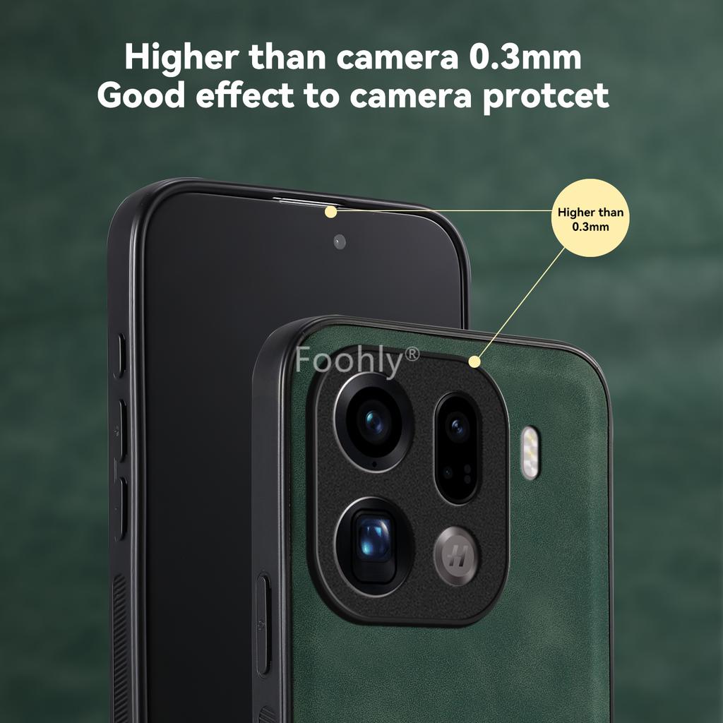 Nubuck Leather Shockproof Magnetic Case for OPPO Find X9 Pro Protective Cover Back Shell Coque Funda