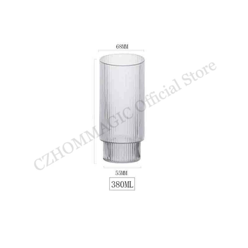 

6/4 шт. Кружка для кофе из ребристого стекла с вертикальной полоской, термостойкие прозрачные стаканы для воды, для питья молока, пива, чая, сока, вина, набор, подарки 1Pcs