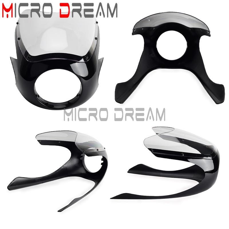 Half Fairing Style 6-1/4" Windshield Headlight Fairing Cowl For Ducati Moto Guzzi BMW Cafe Racer Bobber Scrambler Retro Cruiser
