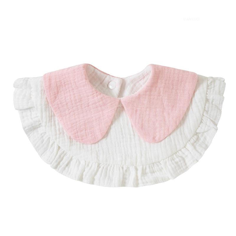 Newborn Baby Baby Stuff Items Gauze Bibs 4 Layer Pure Cotton 360 Degree Round Solid Color Infant Burp Cloth Apron Children Gifts