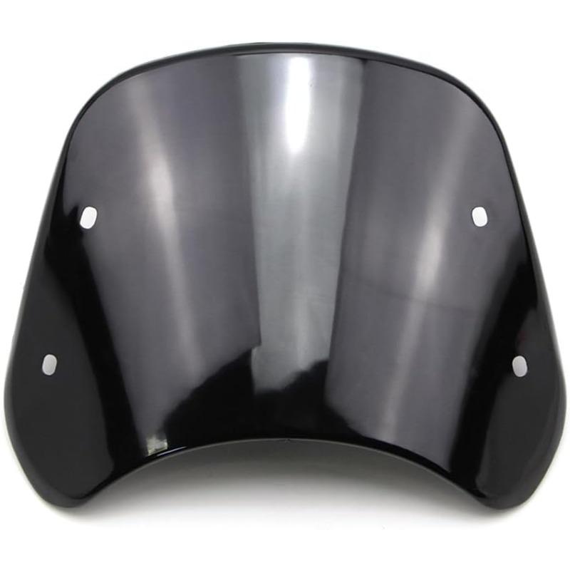 Motorcycle Windshield Universal Black Windscreen for Compatible with Honda Yamaha Kawasaki Suzuki Front Wind Deflector Fairing