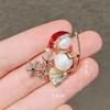Lovely Shining Christmas Snowman Brooches For Women Rhinestone Enamel Metal Lapel Pins Sweater Scarf Badges New  Gift