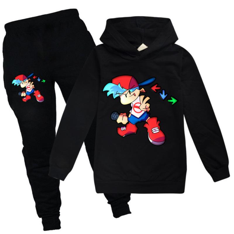 Children's Sets Friday Night Funkin Kids Hoodies + Pants Two Piece Hooded Sweatshirts Suits Children's Tracksuit Spring Autumn